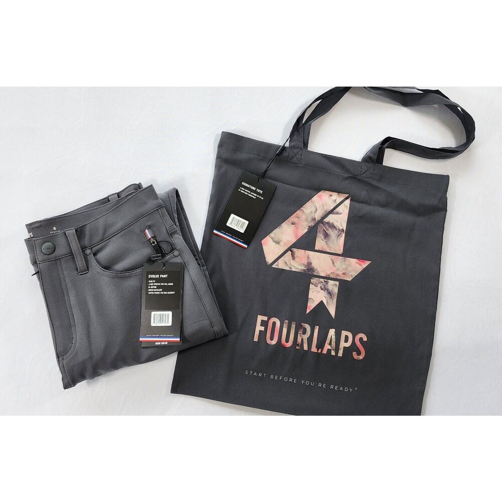 Fourlaps Pants Womens Slim Fit 6 Grey Graphite Evolve Active Water Repellent
